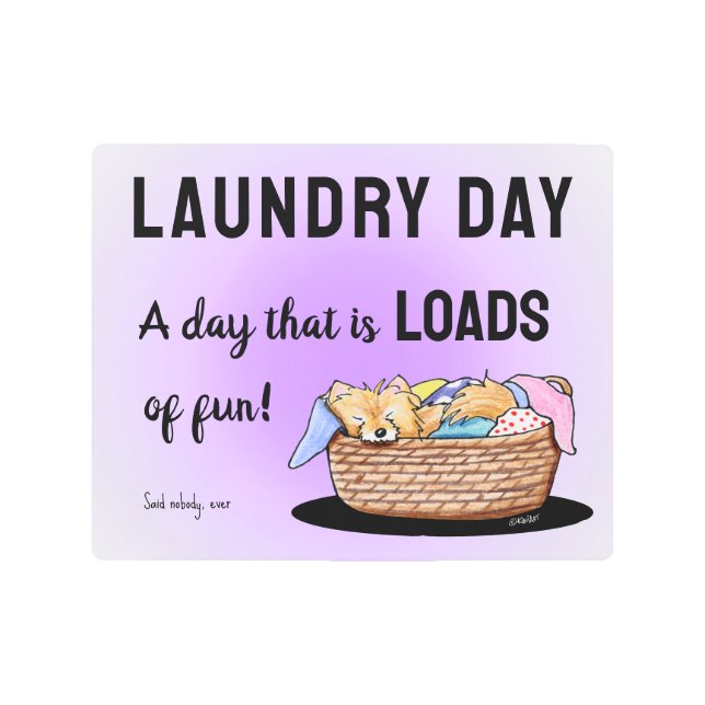 Impresión En Metal KiniArt Laundry Day Pom (Anverso)