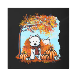 Impresión En Metal KiniArt Otumn Westies