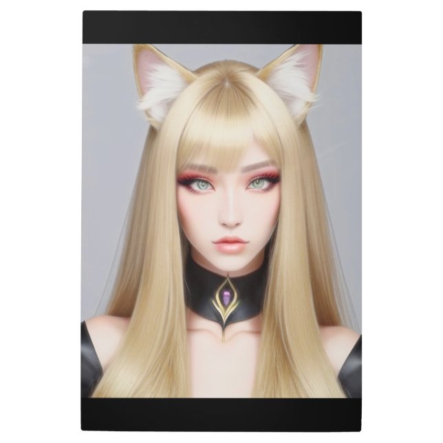 IMPRESIÓN EN METAL KITTY WAIFU 03 (Anverso)