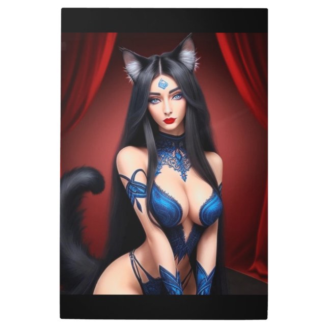 IMPRESIÓN EN METAL KITTY WAIFU 06 (Anverso)