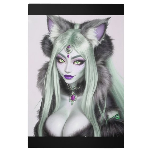 IMPRESIÓN EN METAL KITTY WAIFU 07 (Anverso)