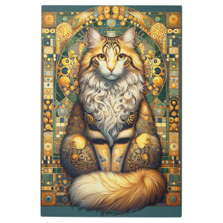 Impresión En Metal Klimt Cat 1