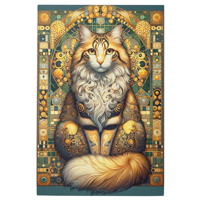 Impresión En Metal Klimt Cat 1 (Anverso)