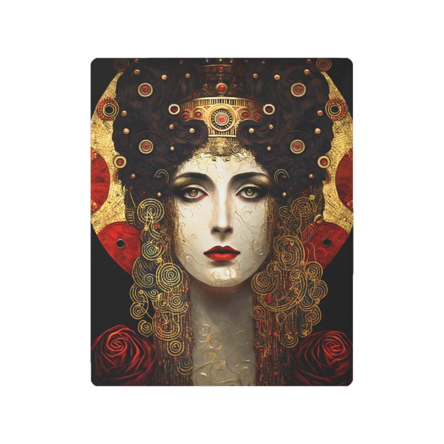 Impresión En Metal Klimt inspiró a la reina diosa (Anverso)