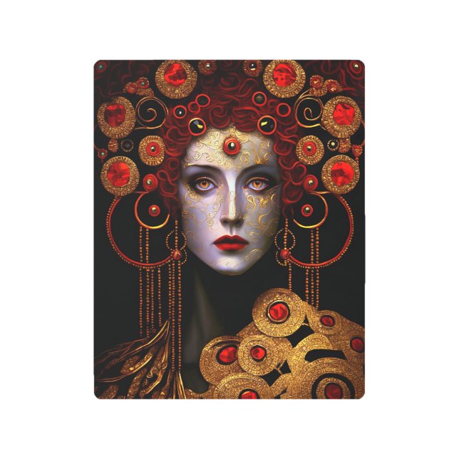 Impresión En Metal Klimt inspiró a la reina diosa (Anverso)