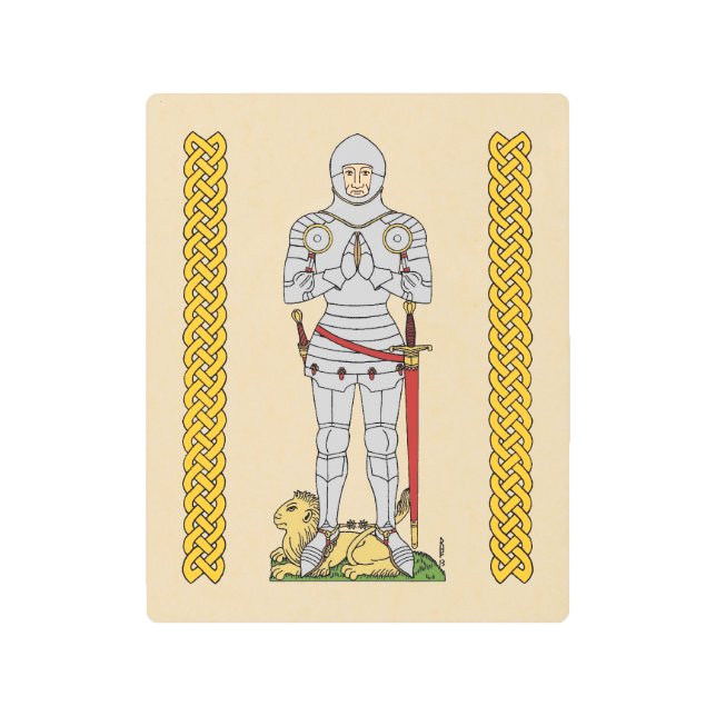 Impresión En Metal Knight Circa 1430 (Anverso)