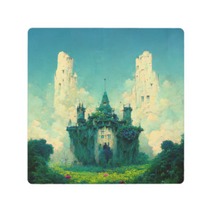 Impresión En Metal La abandonada fantasía del castillo