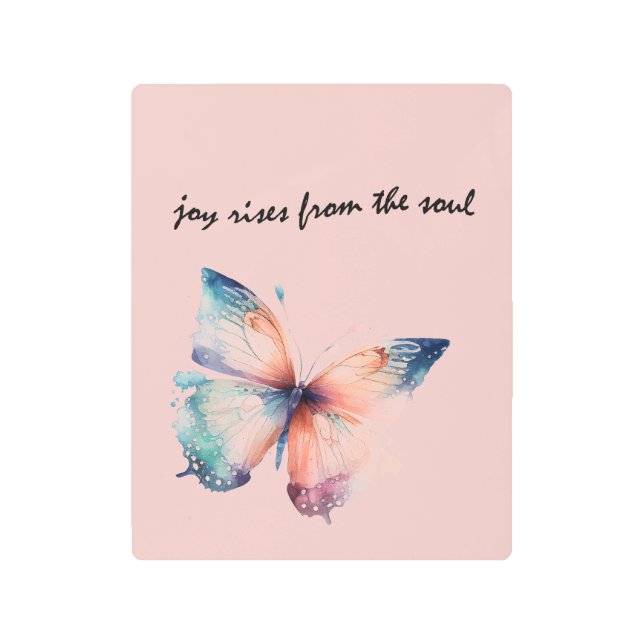 Impresión En Metal La Alegría Rosa de Rubor surge del alma (Anverso)