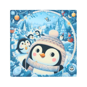 Impresión En Metal La aventura de los Navidades de Penguin02
