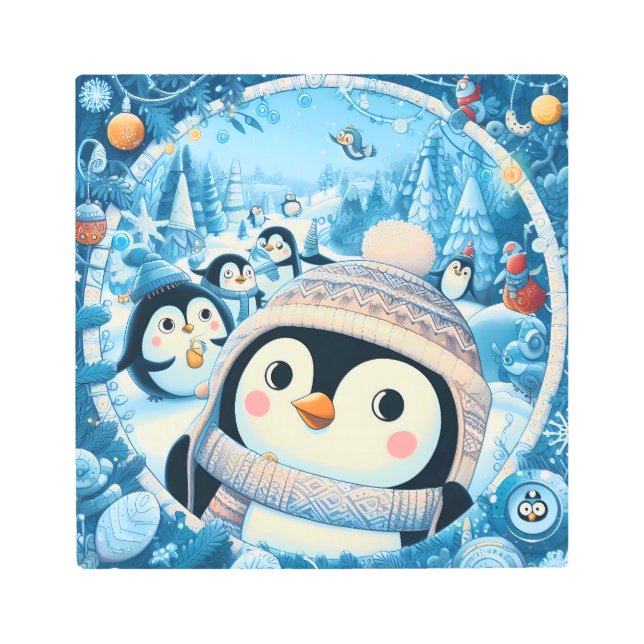 Impresión En Metal La aventura de los Navidades de Penguin02 (Anverso)