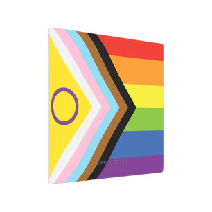 Impresión En Metal La Bandera del Orgullo Intersexual de SlipperyJoe 