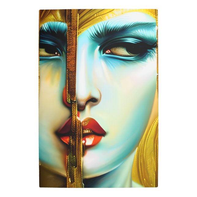 Impresión En Metal La bella mística diosa dorada (Anverso)