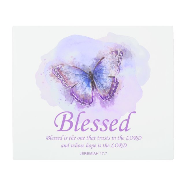 Impresión En Metal La Biblia Cristiana Femenina Verse Butterfly:Bendi (Anverso)