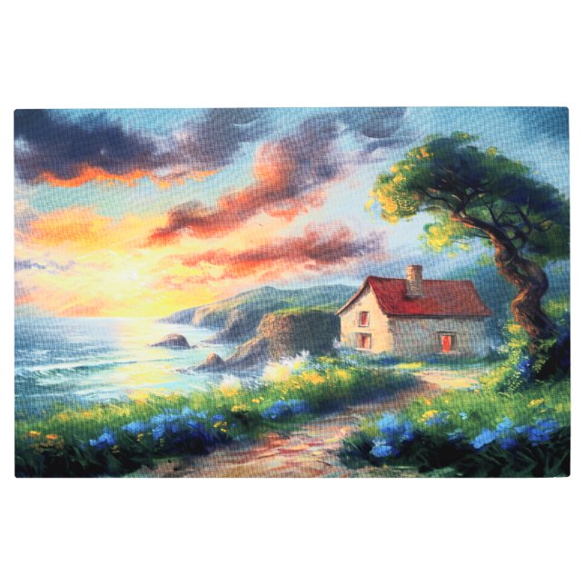 Impresión En Metal La cabaña costera (Anverso)