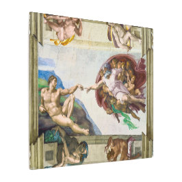 Impresión En Metal La creación de Adán | Miguel Ángel |