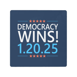 Impresión En Metal La democracia gana a Kamala Harris 1.20.25