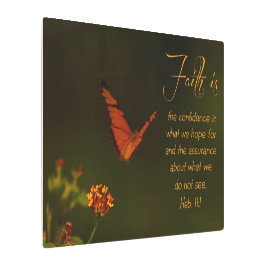 Impresión En Metal La fe es... la escritura Inspiradora