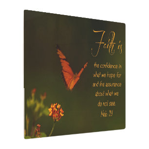 Impresión En Metal La fe es... la escritura Inspiradora