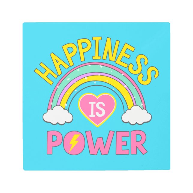 Impresión En Metal La felicidad es el arcoiris del poder (Anverso)