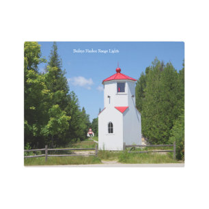 Impresión En Metal La gama de Baileys Harbour Lights metalizado print