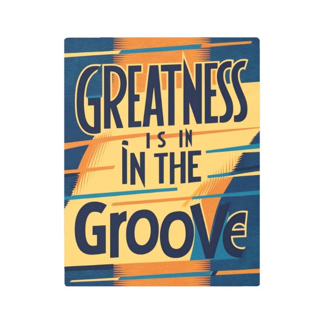 Impresión En Metal La grandeza está en la opción 2 de Groove (Anverso)