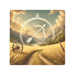 Impresión En Metal "La luz del arquero: un viaje sagitario"