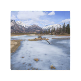 Impresión En Metal La magia del invierno en el río Athabasca