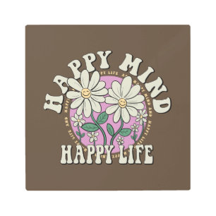 Impresión En Metal La mente feliz del retro