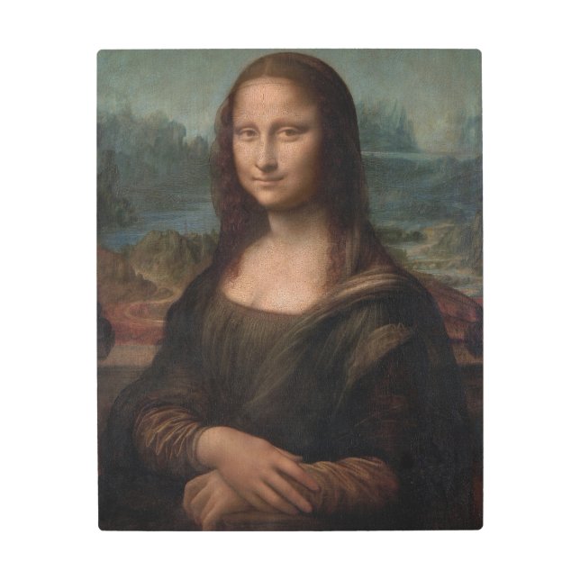 Impresión En Metal La Mona Lisa de Leonardo da Vinci (Anverso)