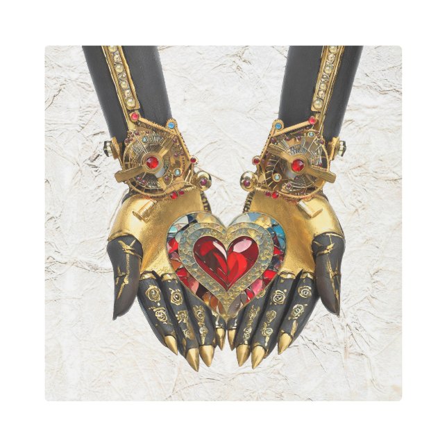 Impresión En Metal La oferta - Corazón en manos (Anverso)