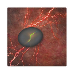 Impresión En Metal La piedra rota emite luz