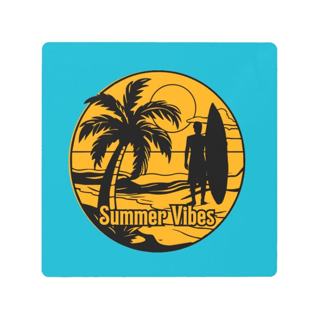 Impresión En Metal la playa (Anverso)