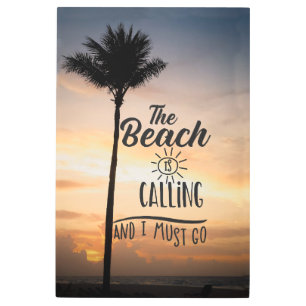 Impresión En Metal La Playa Llama