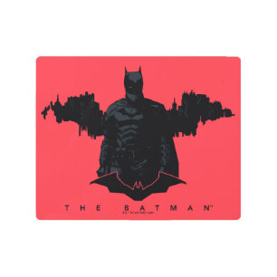 Impresión En Metal La silueta de Batman Gotham