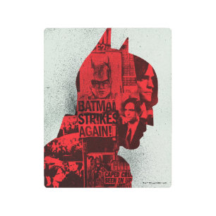 Impresión En Metal La silueta del periódico Batman