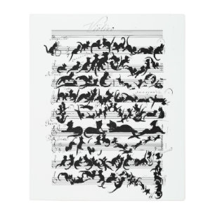 Impresión En Metal La sinfonía del vector del gato