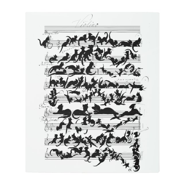 Impresión En Metal La sinfonía del vector del gato (Anverso)