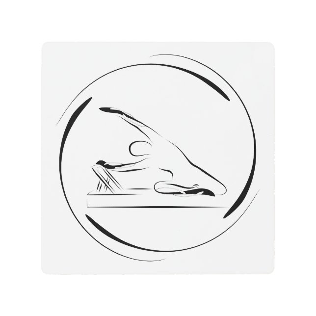 Impresión En Metal La sirena de Pilates en el reformador (Anverso)