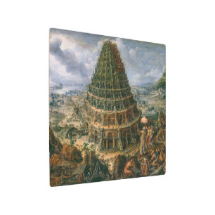 Impresión En Metal La Torre De Babel Marten van Valckenborch
