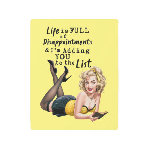 Impresión En Metal La Vida Retro Está Llena De Decepciones