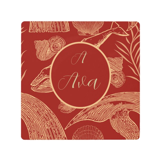 Impresión En Metal La vieja ballena roja (Anverso)