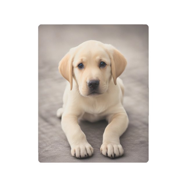 Impresión En Metal Labrador Retriever Puppy (Anverso)
