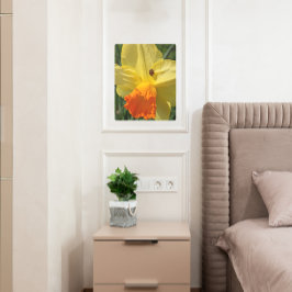 Impresión En Metal Ladybug en amarillo Daffodil Floral