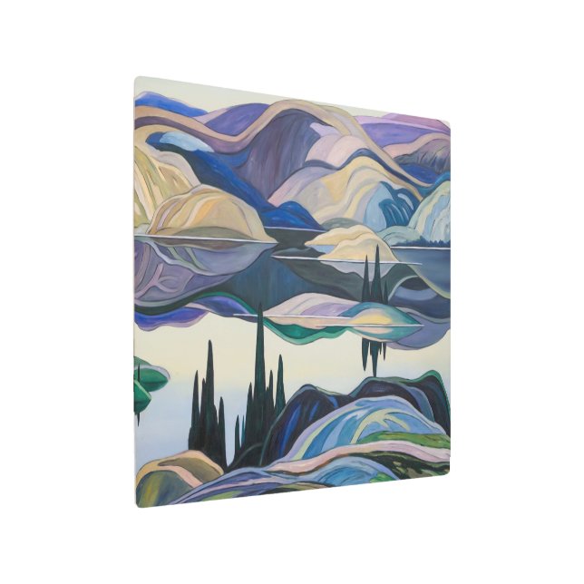 Impresión En Metal Lago Espejo | Franklin Carmichael | (Angulado)