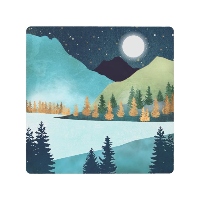 Impresión En Metal Lago Moonrise (Anverso)