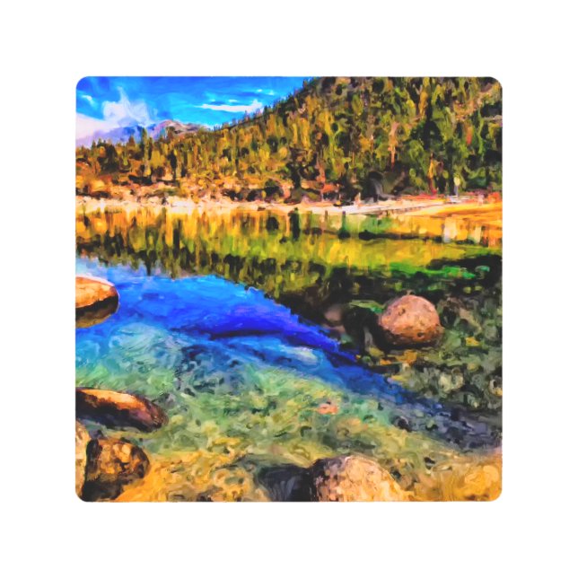 Impresión En Metal Lago Tahoe Sand Harbour (Anverso)