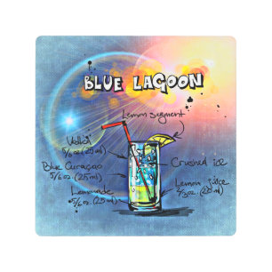 Impresión En Metal Laguna Azul (#12 de 12 paquetes de recetas para be