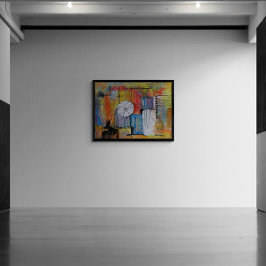 Impresión En Metal Large Abstract Acrylic Painting