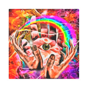 Impresión En Metal Las manos rezan al Dios