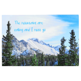 Impresión En Metal Las montañas están llamando y debo irme